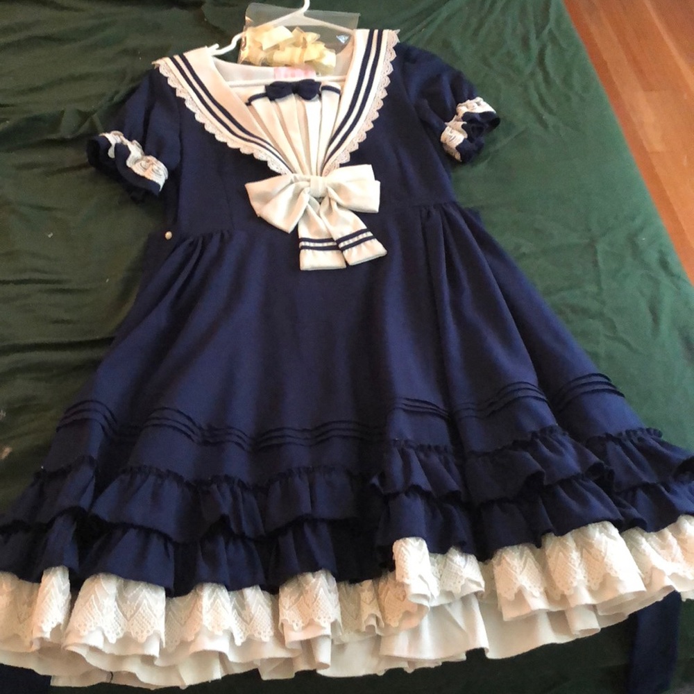 Navy sailor style Lolita dress
